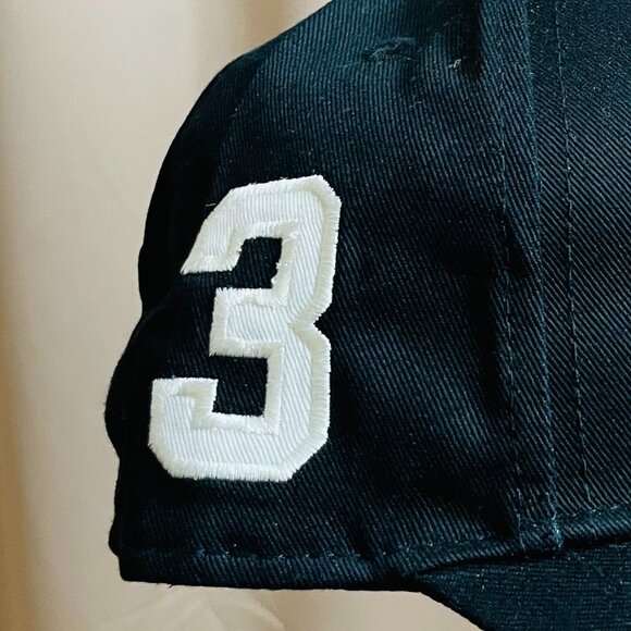 Polo Ralph Lauren Hat Big Pony #3 Adjustable Cotton Chino Ball Cap Black/White - Picture 8 of 9